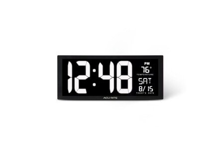 Order AcuRite Large Digit LED Calendar Clock With Indoor Temperature ...
