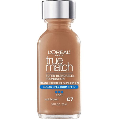 L'Oreal Paris True Match Super-Blendable Makeup Original Foundation - C7 Nut Brown (Cool)