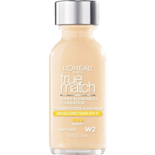 L'Oreal Paris True Match Super-Blendable Makeup Original Foundation - W2 Light Ivory (Warm)