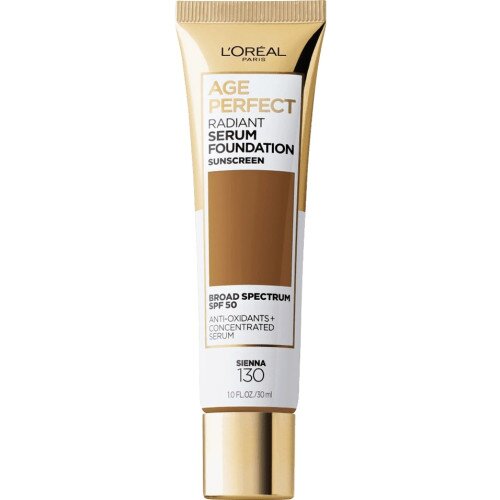 L'Oreal Paris Age Perfect Radiant Serum Foundation with SPF 50 - Sienna