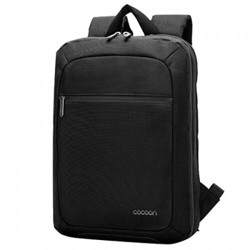 Cocoon Leather Slim Backpack Up To 15.6" Laptop Black Cowhide Leather