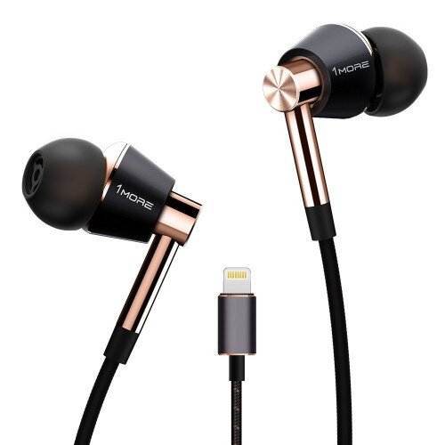 1MORE Triple Driver Lightning In-Ear Headphones - Black