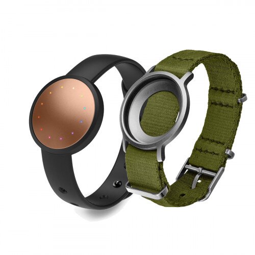 Misfit Shine 2 + NATO Strap Bundle - Spruce - Rose Gold