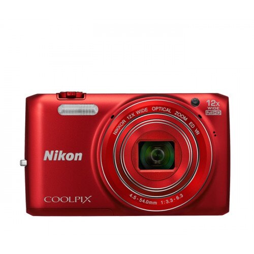 Nikon COOLPIX S6800 Compact Digital Camera - Red