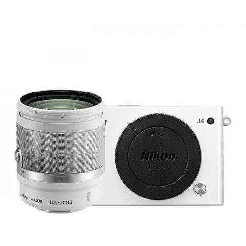 Nikon 1 J4 Camera - White - All-In-One Lens Kit