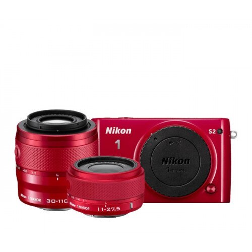 Nikon 1 S2 Camera - Red - Two-Lens Kit
