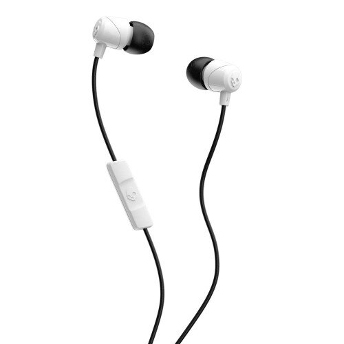 Skullcandy Jib Earbuds with Microphone In-Ear Wired Headphones - White/Black