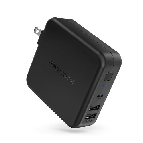 RAVPower Portable Charger 6700mAh Power Bank - Black