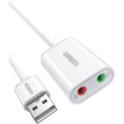 Ugreen USB to Audio Jack Sound Card Adapter - White