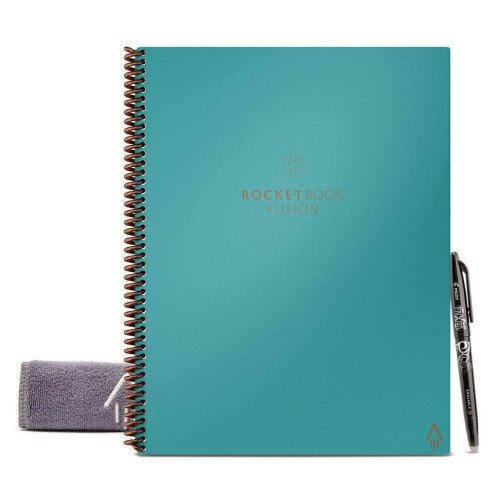 Rocketbook Fusion Wirebound Notebooks - Neptune Teal - Letter