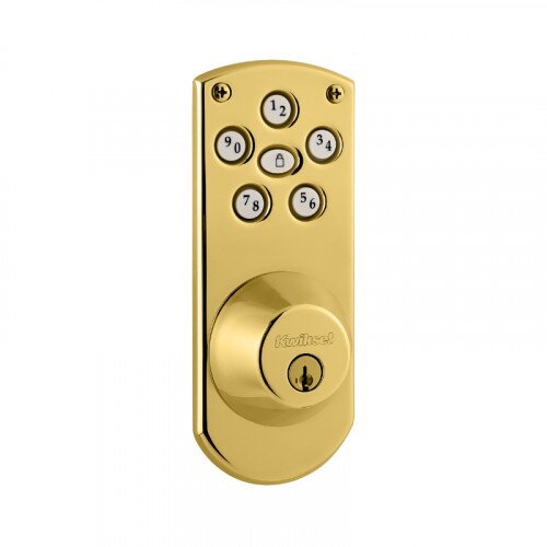 Kwikset Powerbolt Touchpad Electronic Deadbolt - Lifetime Polished Brass