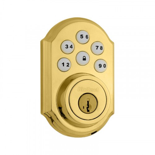 Kwikset SmartCode Electronic Deadbolt - Lifetime Polished Brass