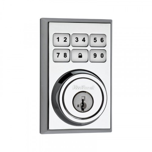 Kwikset Contemporary SmartCode Electronic Deadbolt - Polished Chrome