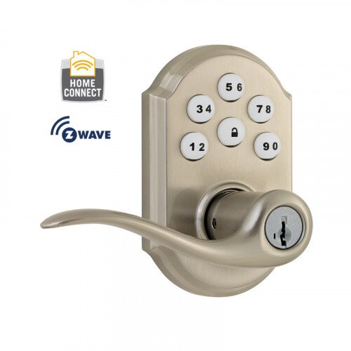 Kwikset SmartCode Lever with Z-Wave Technology - Satin Nickel