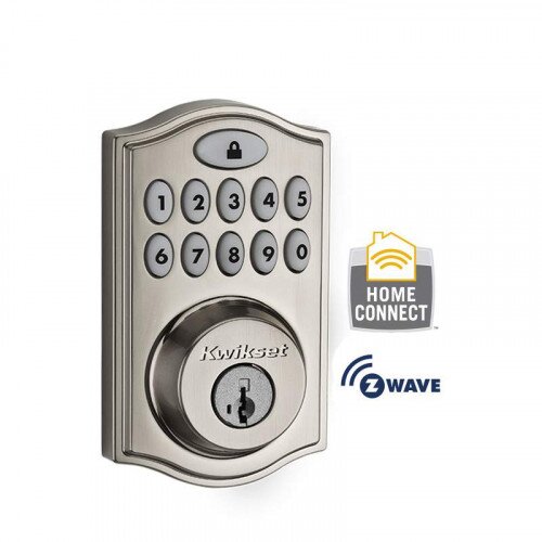 Kwikset SmartCode 914 Deadbolt with Z-Wave Technology - Satin Nickel