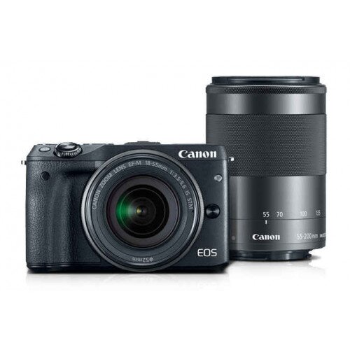 Canon EOS M3 EF-M 18-55mm IS STM & EF-M 55-200mm STM Lens Kit Mirrorles Camera