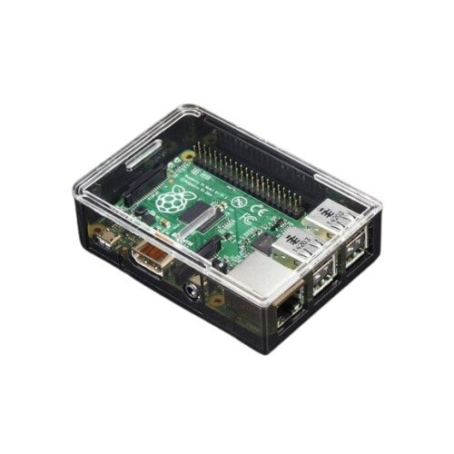 Adafruit Raspberry Pi B+ / Pi 2 / Pi 3 Case - Smoke Base - w/ Clear Top