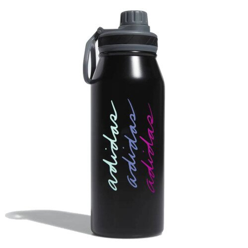 adidas BPA-Free Steel Metal Bottle 1L - Black / Vivid Mint / Blue
