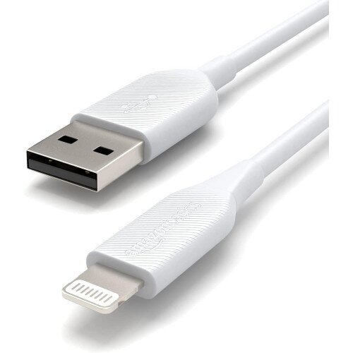 Amazon Basics USB-A to Lightning ABS Charger Cable - 3ft - 5-Pack - White