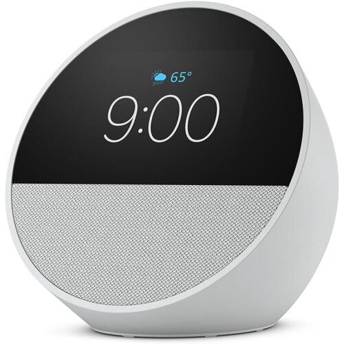 Amazon Echo Spot (2024 Release) Smart Alarm Clock - Glacier White
