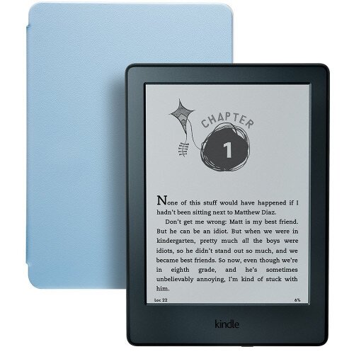 Amazon Kindle for Kids Bundle with the latest Kindle E-reader - Blue