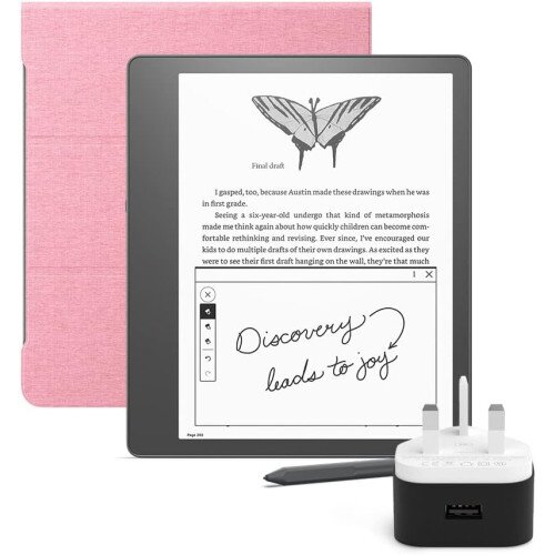Amazon Kindle Scribe Essentials NoteBook Bundle - 32GB - Premium Pen - Rose
