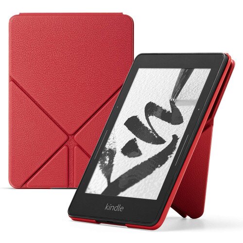 Amazon Kindle Voyage Leather Origami Case - Red