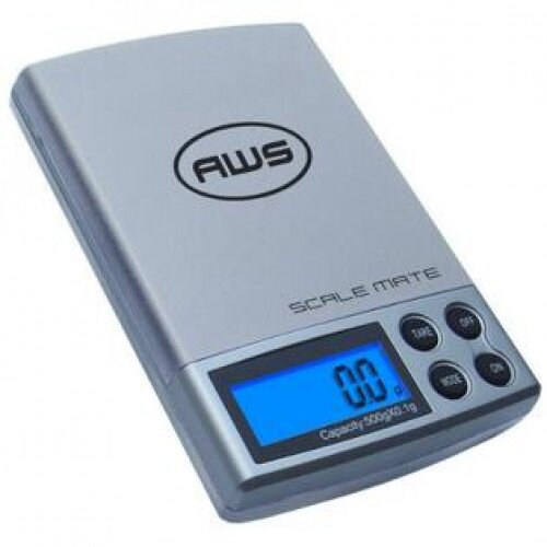 American Weigh SM-5DR Dual Range Pocket Scale 100x0.01g/500x0.1 - Silver