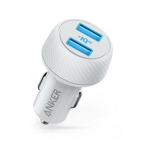 Anker 30W Dual USB Car Adapter PowerDrive Speed 2 - White