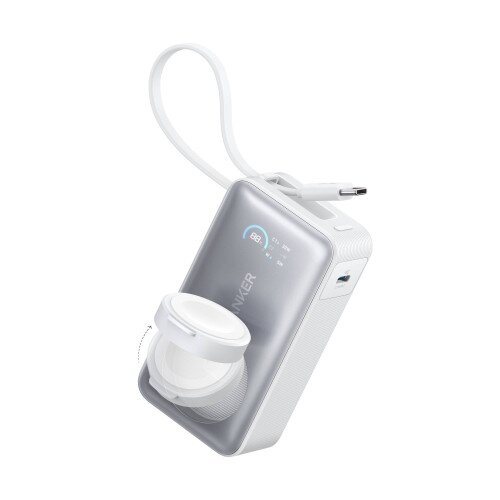 Anker MagGo Power Bank (10K, 35W, For Apple Watch) - Aurora White