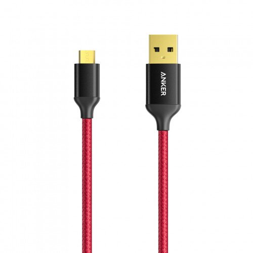 Anker Micro USB Cables Gold-Plated Connectors - 1ft - Red