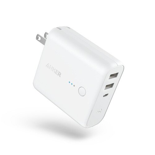 Anker PowerCore Fusion 5000mAh Wall Charger - White