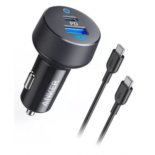 Anker PowerDrive 33W Car Charger with 6' PowerLine II USB-C to USB-C Cable 6ft