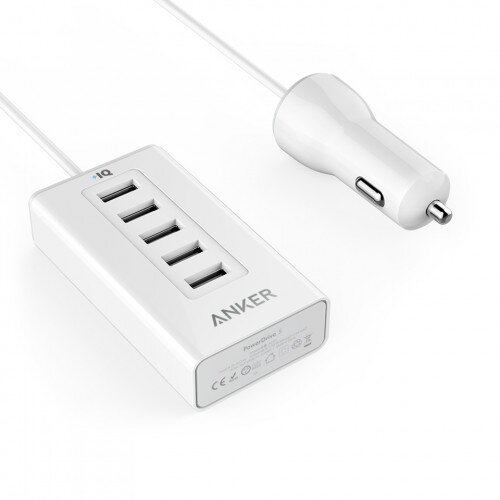 Anker PowerDrive 5 Ports Car Charger - White