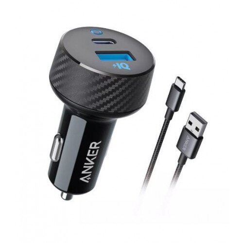 Anker PowerDrive C2 27W USB-C car Charger Combo with A-C 6ft cable