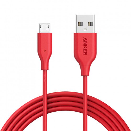 Anker PowerLine 6ft Micro USB Charging Cable - Red