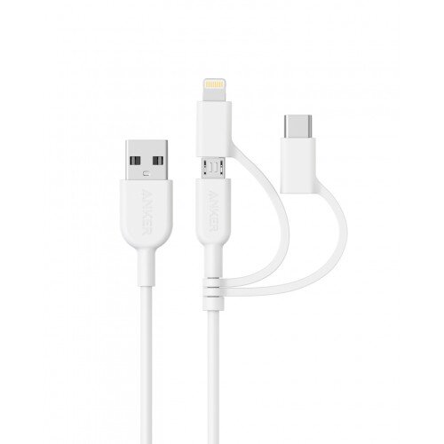 Anker PowerLine II 3-in-1 Cable - White