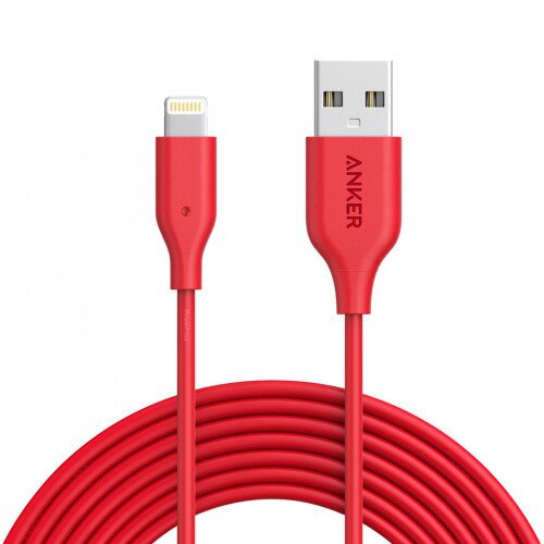 Anker PowerLine Lightning Cable - 10ft - Red
