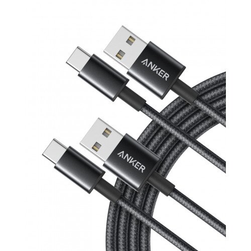 Anker Premium Double-Braided Nylon USB-C to USB-A Cable - Black