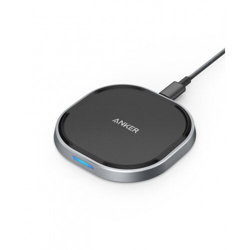 Anker Wireless Charger with USB-C, 15W Metal Fast Wireless Charging Pad