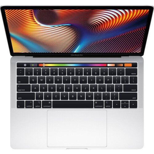 Apple 13-inch MacBook Pro (2019) - 1.4GHz Quad-Core Processor with Turbo Boost up to 3.9GHz 256GB Storage Touch Bar and Touch ID - Silver - 2