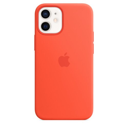 Apple iPhone 12 Mini Silicone Case with MagSafe - Electric Orange