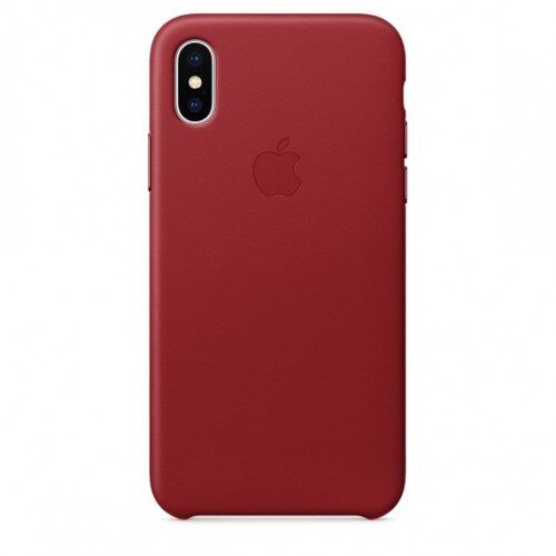 Apple iPhone X Leather Case - Red