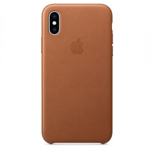Apple iPhone XS Leather Case - Saddle Brown