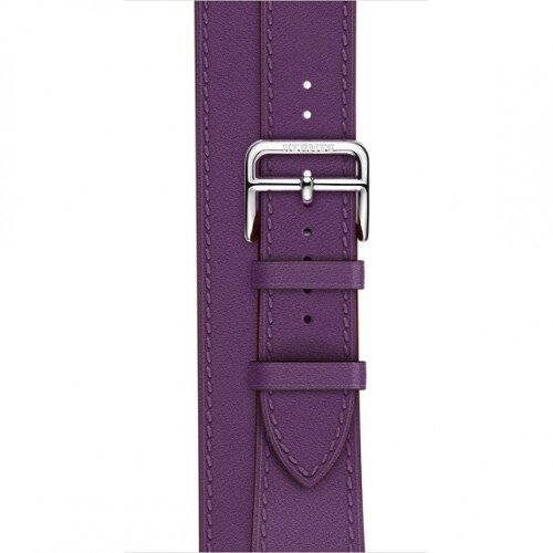 Apple Watch Hermes Leather Double Tour Band - Anemone Swift - Regular