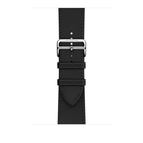 Apple Watch Hermes 44mm Ebene Leather Single Tour Deployment Buckle - Noir