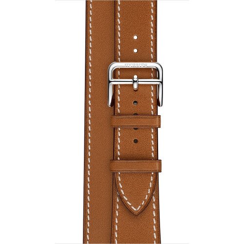 Apple Watch Hermes Leather Double Tour Band - Fauve Barenia - Regular