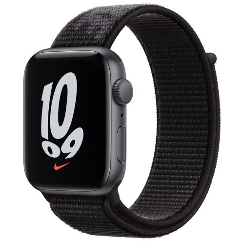 Apple Watch Nike SE Space Gray Aluminum Case with Nike Sport Loop - Black - 44mm