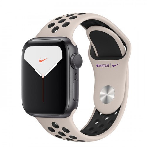 Apple Watch Nike Series 5 with Desert Sand/Black Sport Band - Space Gray Aluminum Case - 40mm