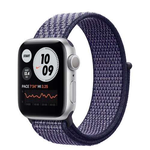 Apple Watch Nike Series 6 Silver Aluminum Case with Nike Sport Loop - 40mm - Purple Pulse